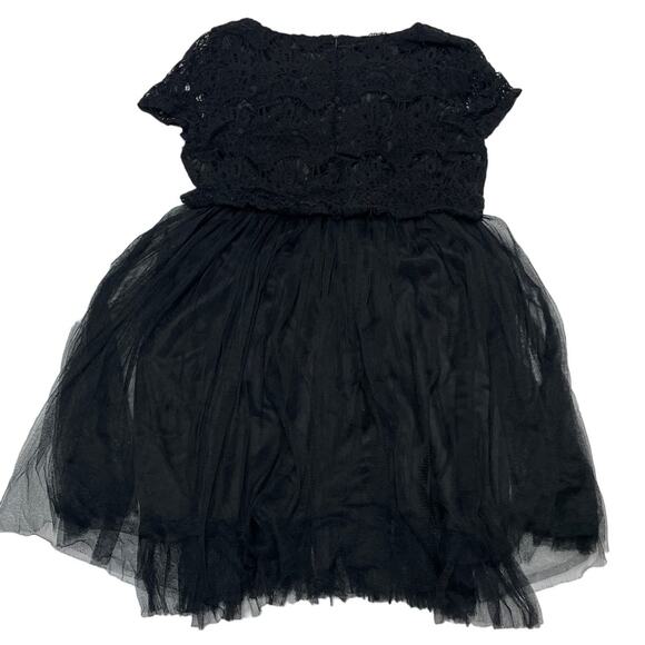 Sans Souci Dress Womens‎ Medium Black Lace Tulle Crochet Mini Fairy Goth Core - Picture 2 of 7